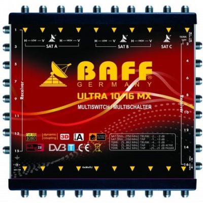 baff ultra mx serisi 10-16 multiswitch uydu santrali